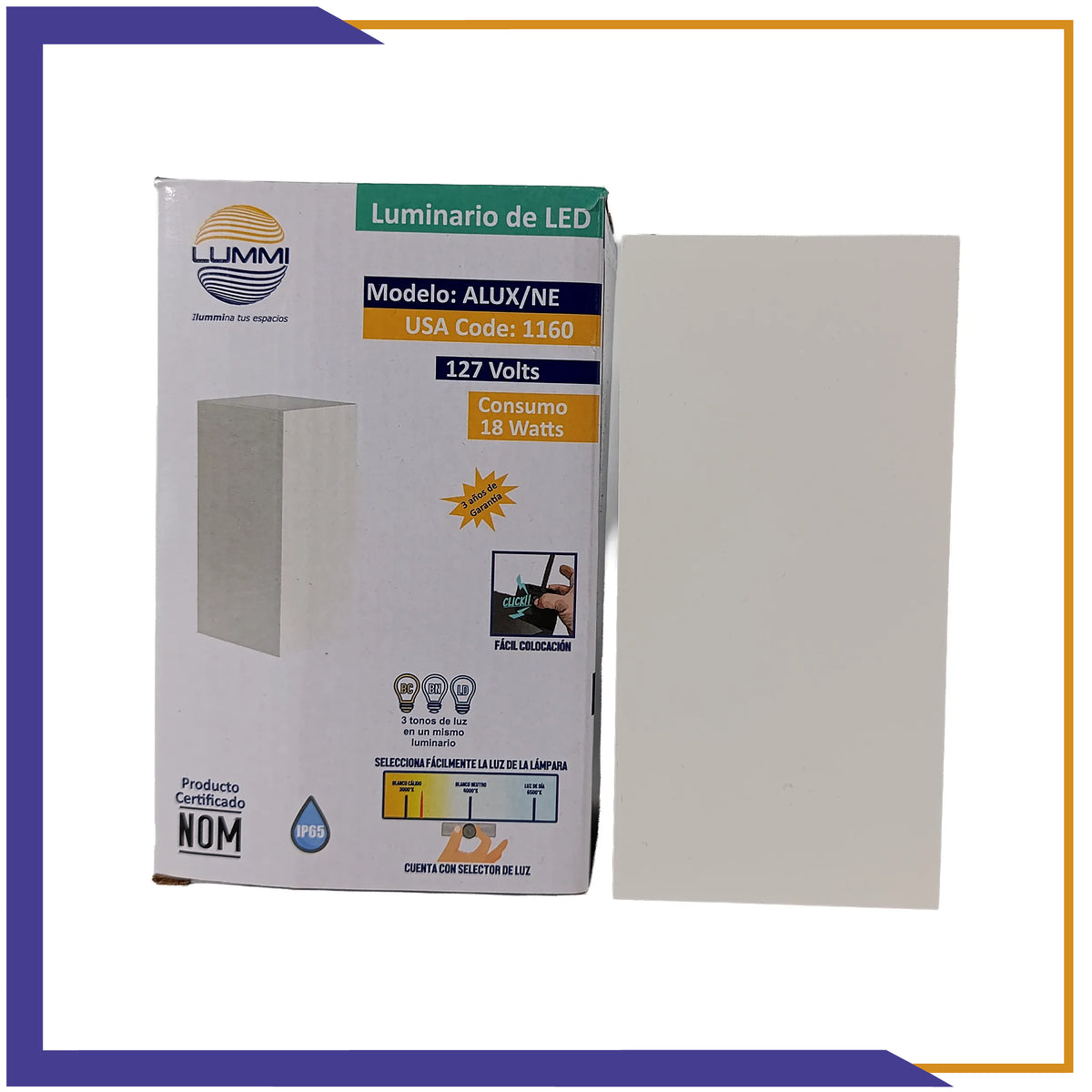 Arbotante de forma prisma cuadrado de 18W (1160)
