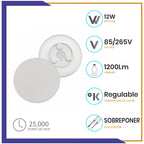Luminario LED circular de pared de 12W (1225)