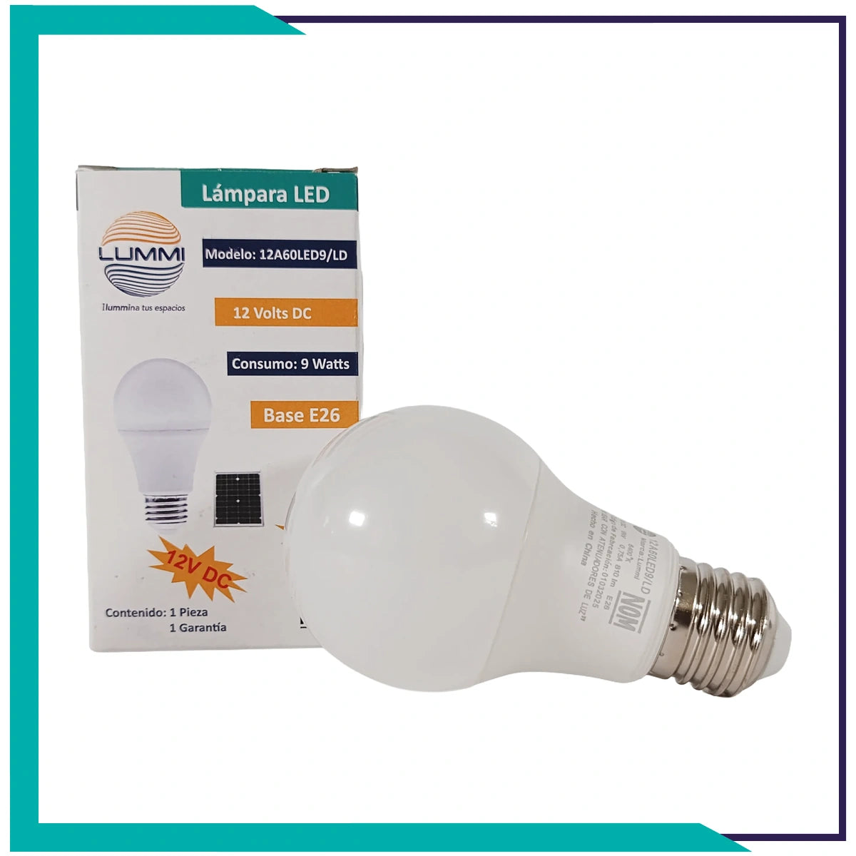Foco LED 9W para panel solar (12A60LED9/LD)