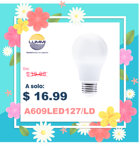 Foco LED 9W tipo A60  (A609LED127/LD)