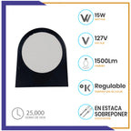 Arbotante con 5 tonalidades de iluminación de 15W (1810)