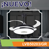 Lámpara led con ventilador invisible y bocina de 72w (LVB50203/NE)