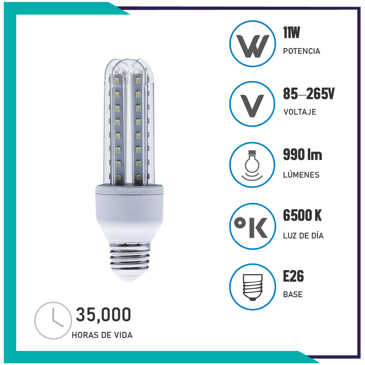 Foco 3U SMD LED (3U11SMD/LD)