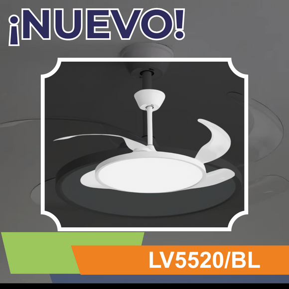 Lámpara led con ventilador invisible de 75w (LV5520/BL, LV5520/NE, LV5520/MA)