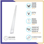 Luminaria LED de sobreponer con 3 intensidades 24W, 45W y 60W (982042)