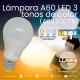 Lámpara A60 LED 3 tonos de color (A603CCT9)