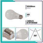 Lámpara tipo bombilla A60 LED dimmeable de 9W (A603DIM9/LD)