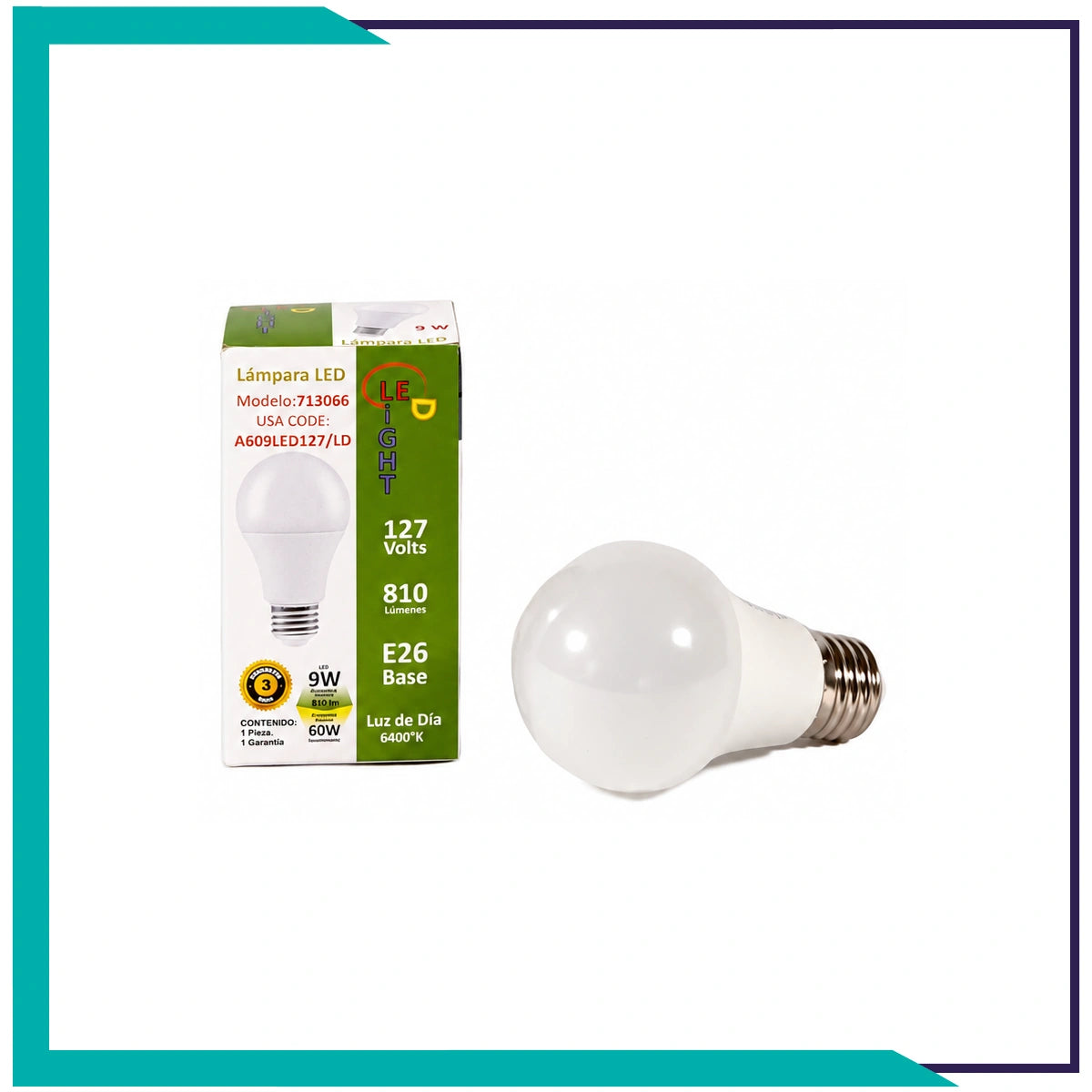 Foco LED 9W tipo A60 (A609LED127/BC)