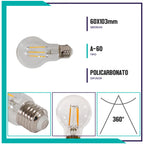 Lámpara LED de filamento A60 dimmeable de 4W (A60DIM4/BC)