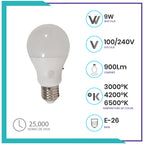 FOCO TIPO A-60 3 TONOS DE LUZ (A60SMD9CCT)