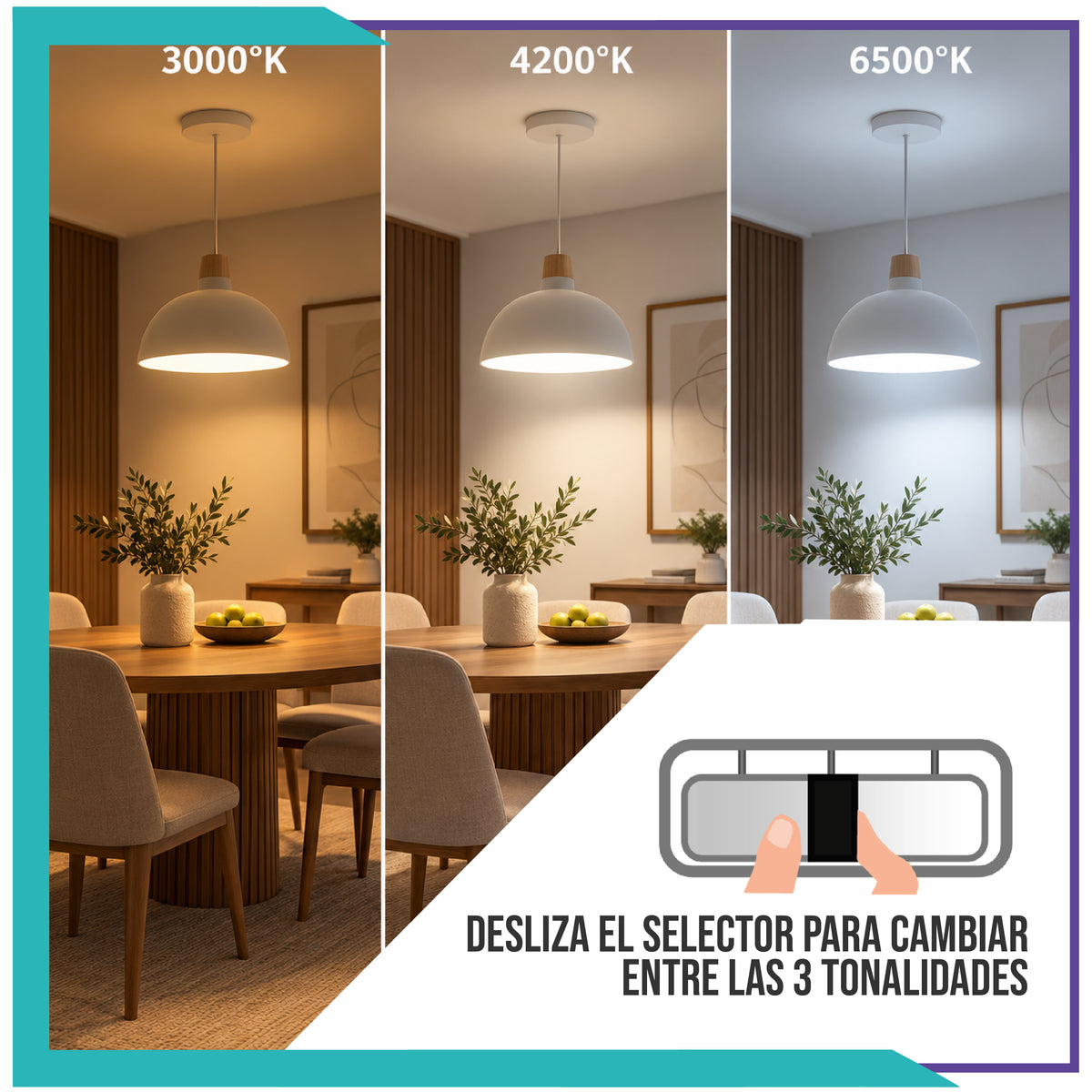 FOCO TIPO A-60 3 TONOS DE LUZ (A60SMD9CCT)