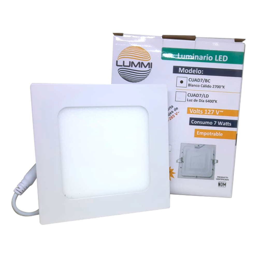 Panel Cuadrado LED 7W Empotrable BC (CUAD7/BC)