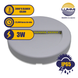 Luminario LED de pared redondo blanco | luz blanca (RP3BL/BC)