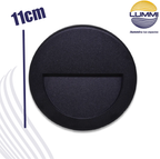 Luminario LED de pared redondo negro (RP3NE/LD)