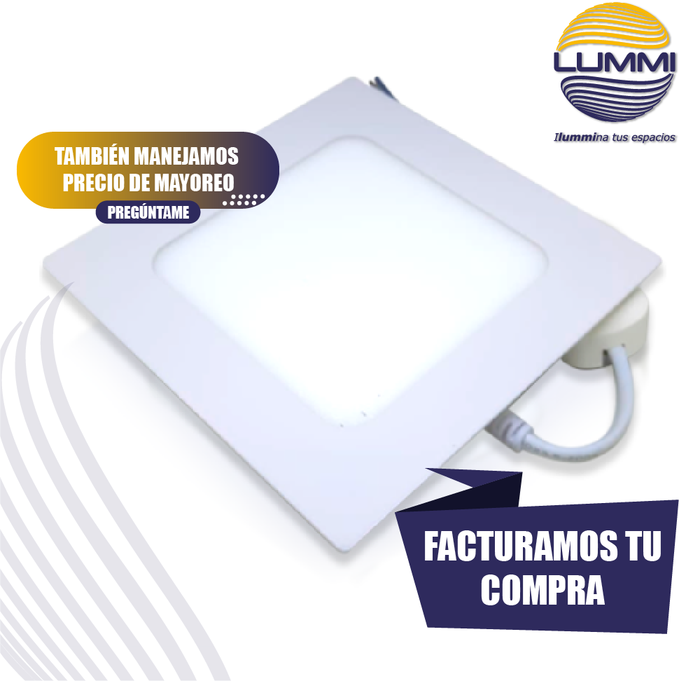 Panel Cuadrado LED 7W Empotrable BC (CUAD7/BC)
