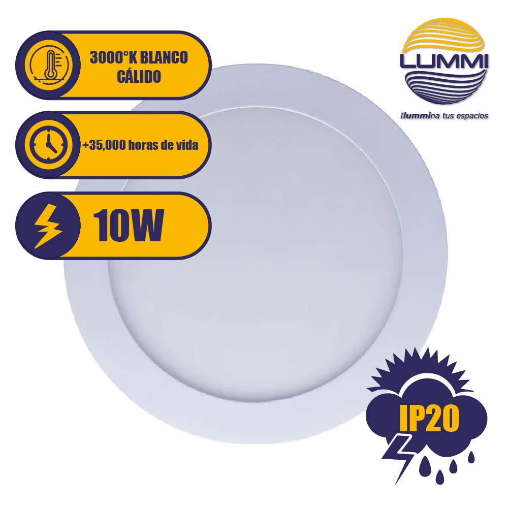 Panel circular LED 10W  Empotrable BC (SKY10PL/BC)