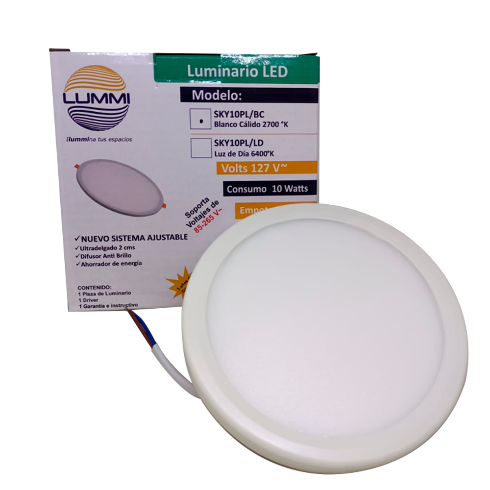 Panel circular LED 10W  Empotrable BC (SKY10PL/BC)