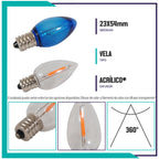 FOCO VELA FILAMENTO DIMEABLE (C7.5FILED)