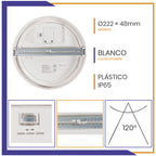 Arbotante circular LED DE 18W (CIR18LED/BL)