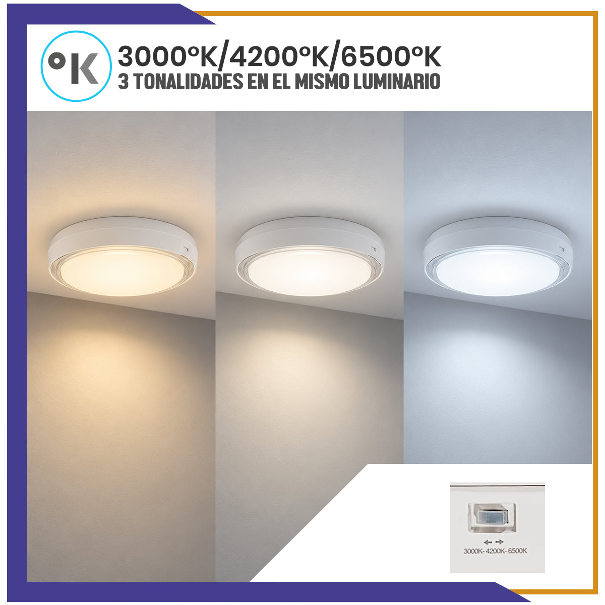 Arbotante circular LED DE 18W (CIR18LED/BL)