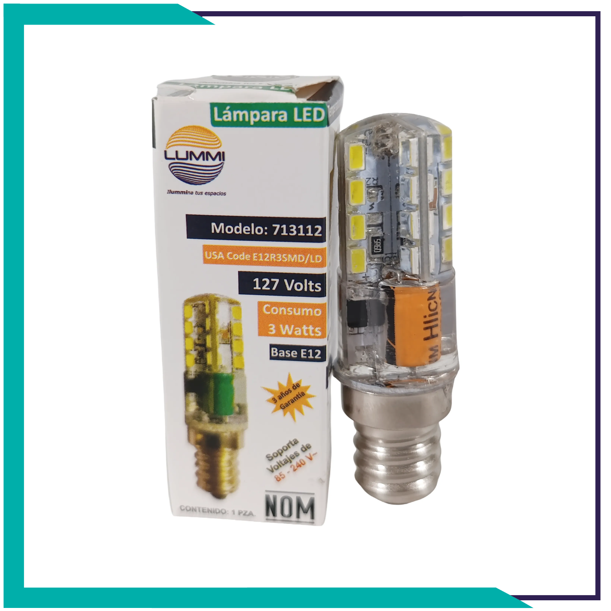 Foco cacahuate LED T20 3W (E12R3SMD/LD)