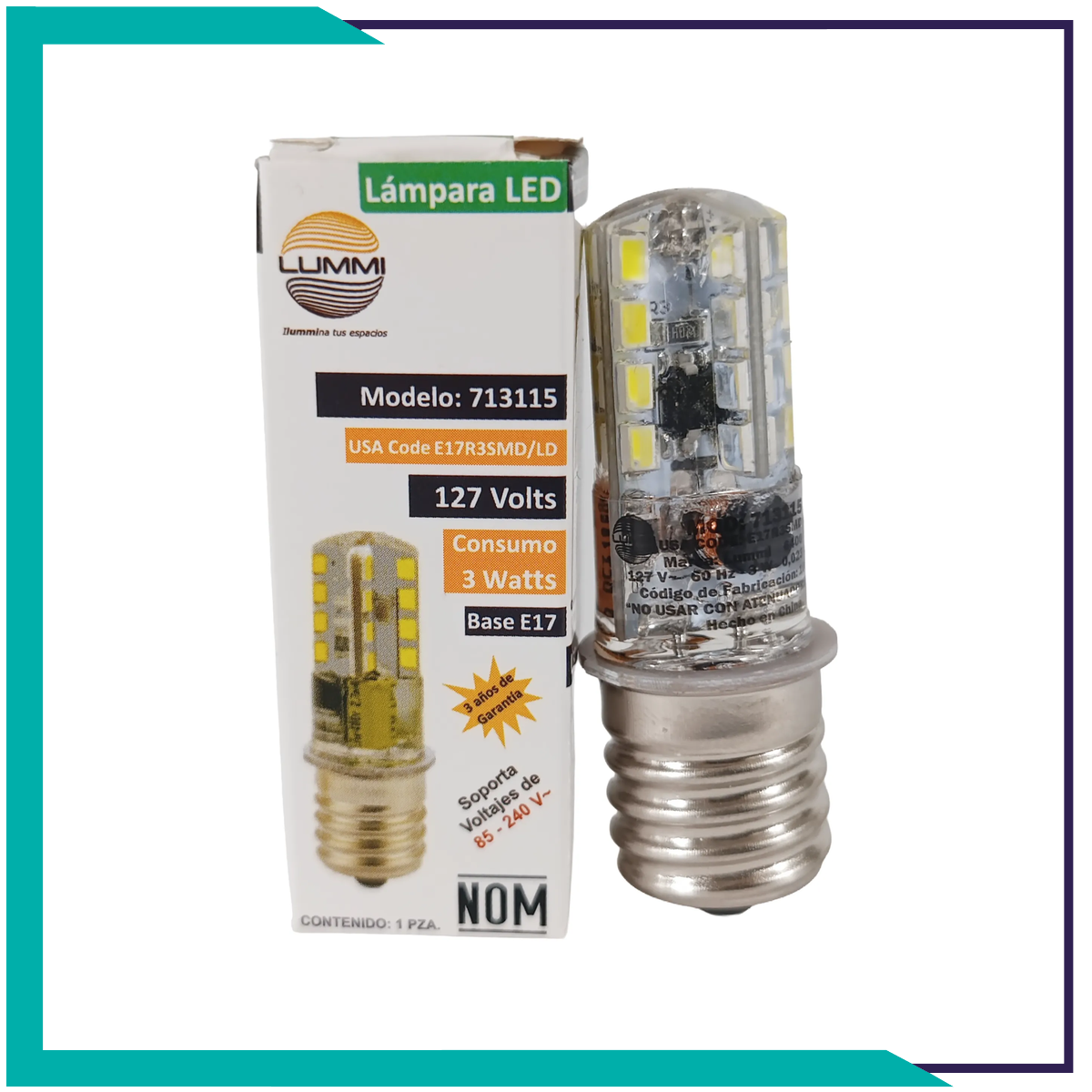 Foco cacahuate T20 LED 3W (E17R3SMD/LD)