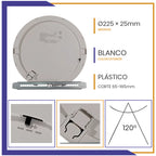 Luminaria LED de empotrar o sobreponer 18W BLANCO (EMSMD18/BL)