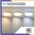 Luminaria LED de empotrar o sobreponer 18W BLANCO (EMSMD18/BL)