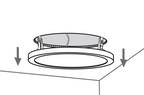 Luminaria circular LED 2 en 1 para empotrar de 16W (SKY16/LD+COL)