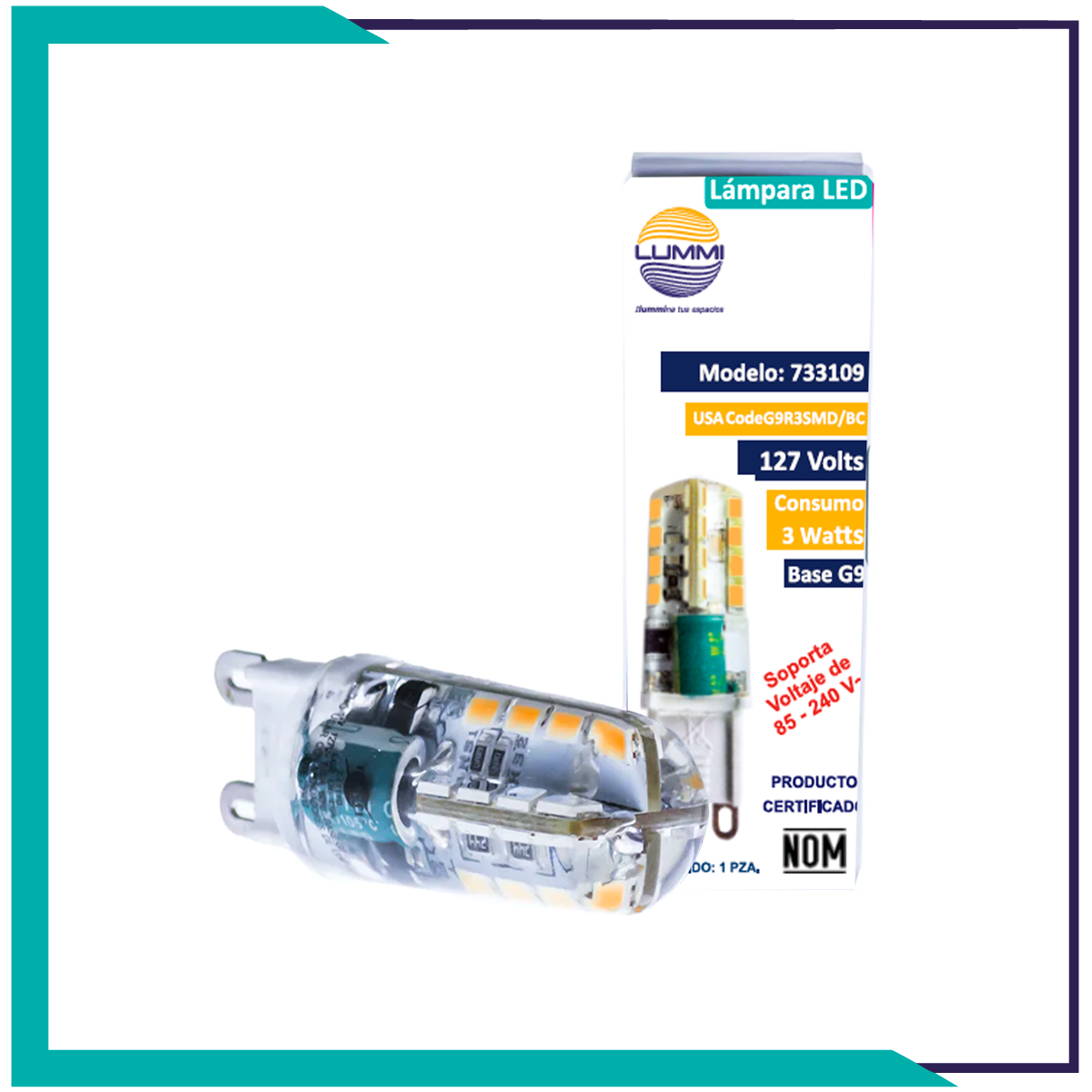 Foco cacahuate LED 3W (G9R3SMD/LD)