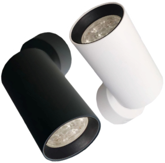 Luminario LED de sobreponer con lámpara reemplazable y dirigible GU10 de 7W (1521 Y 1522)