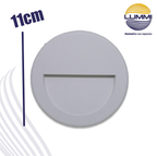 Luminario LED de pared redondo blanco | luz blanca (RP3BL/BC)
