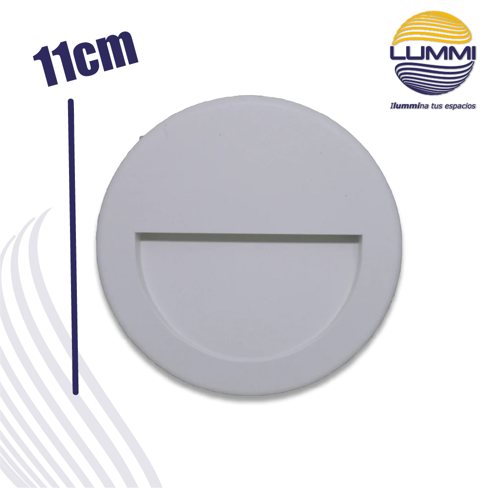 Luminario LED de pared redondo blanco | luz blanca (RP3BL/BC)