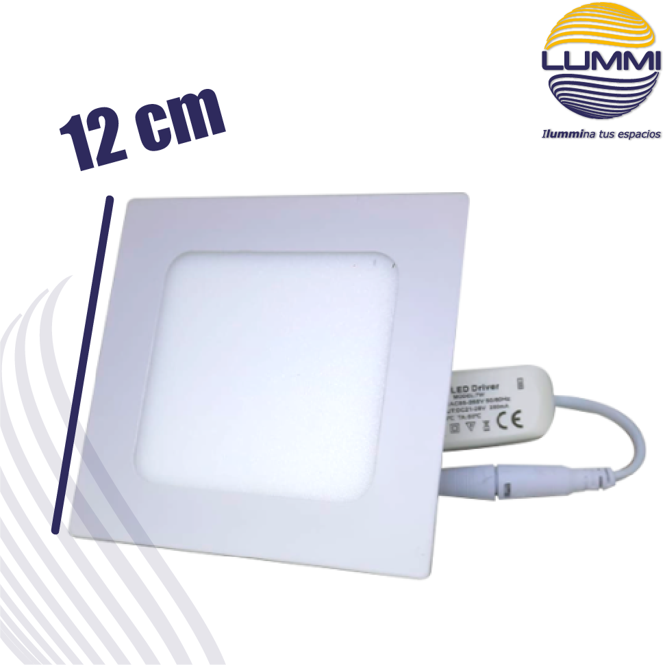 Panel Cuadrado 7W para empotrar (CUAD7/LD)