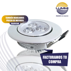 Luminaria LED 3W Aluminio Empotrable  (ALUX3/LD)