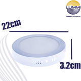 Luminaria circular LED 18W tipo panel LD (SOLE18/LD)