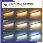 Luminario LED 1180 mm 9 en 1 Linkeable con Cubierta Opaca (LI3C3W120)