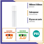 Luminario LED 1180 mm 9 en 1 Linkeable con Cubierta Opaca (LI3C3W120)