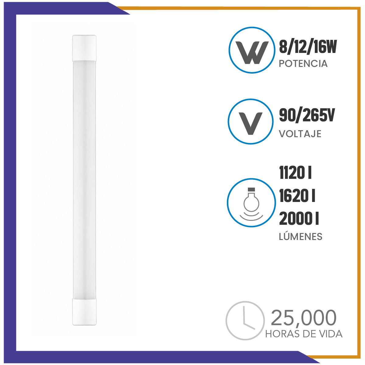 Luminario LED 580 mm Linkeable 9 en 1 (LI3C3W60)