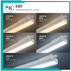 Luminario LED lineal linkeable 5CCT (LI5C120)