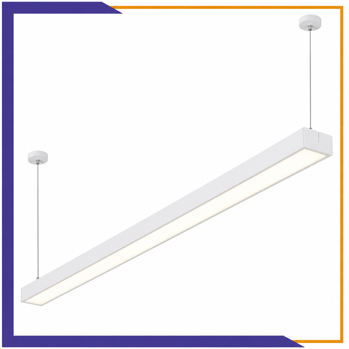 Luminaria LED de sobreponer o colgar blanca de 36W (LL36CCT/BL)