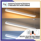 Luminaria LED de sobreponer o colgar blanca de 36W (LL36CCT/BL)