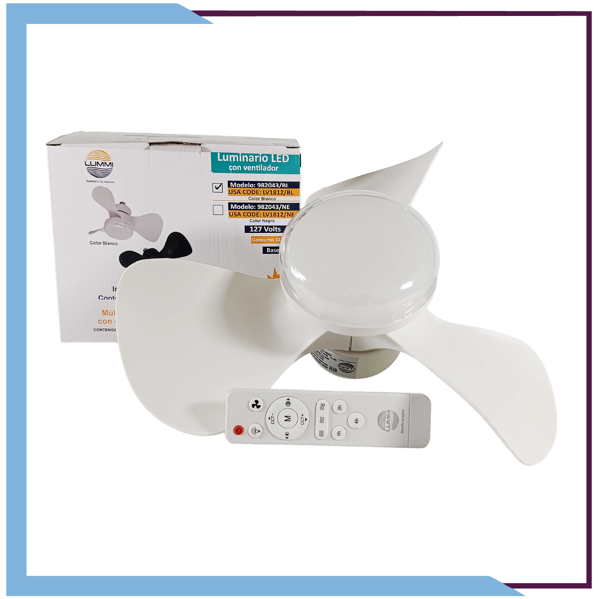 LAMPARA LED CON VENTILADOR MINI (LV1812)