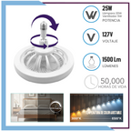Lampara Led con ventilador de 25w ( LV2010 )