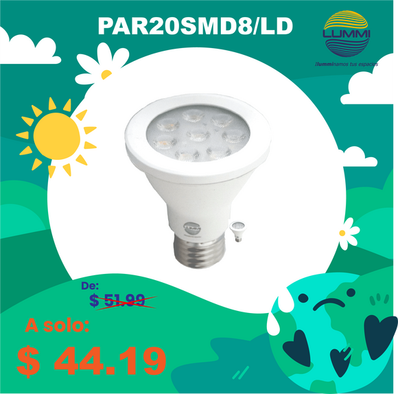 Foco LED 8W c/E26 (PAR20SMD8/LD)