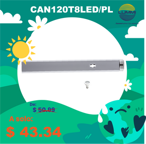 Canaleta para tubo T8 de LED (CAN120T8LED/PL)