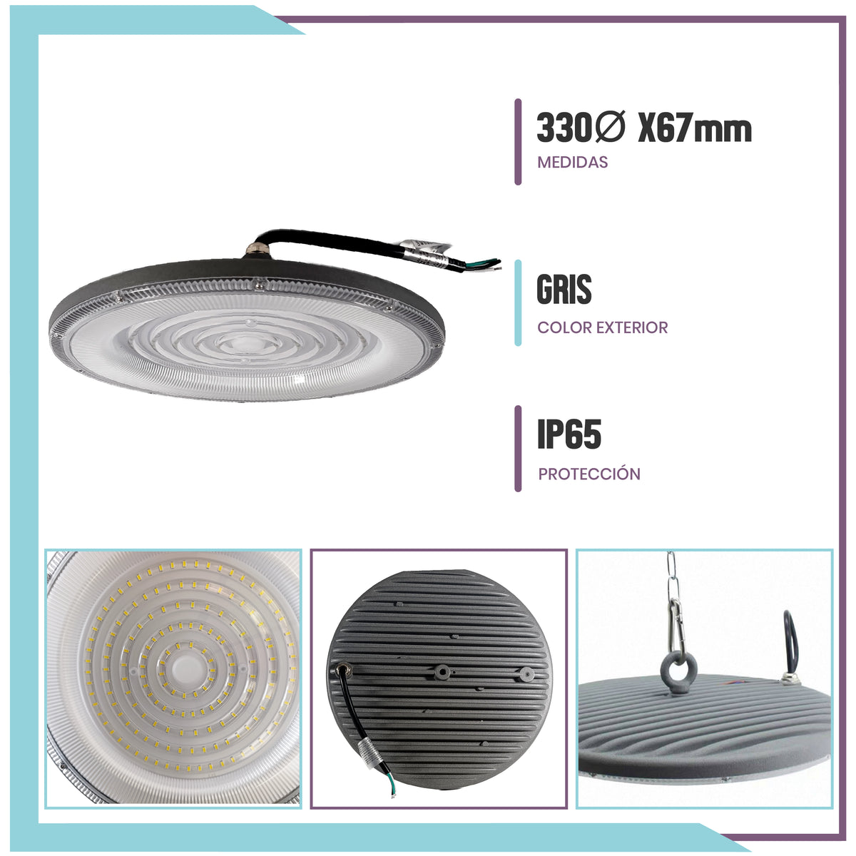 Luminario industrial LED IP65 (RILED200)