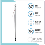 Luminaria LED de sobreponer con difusor de 18W (SKIN18/NE)