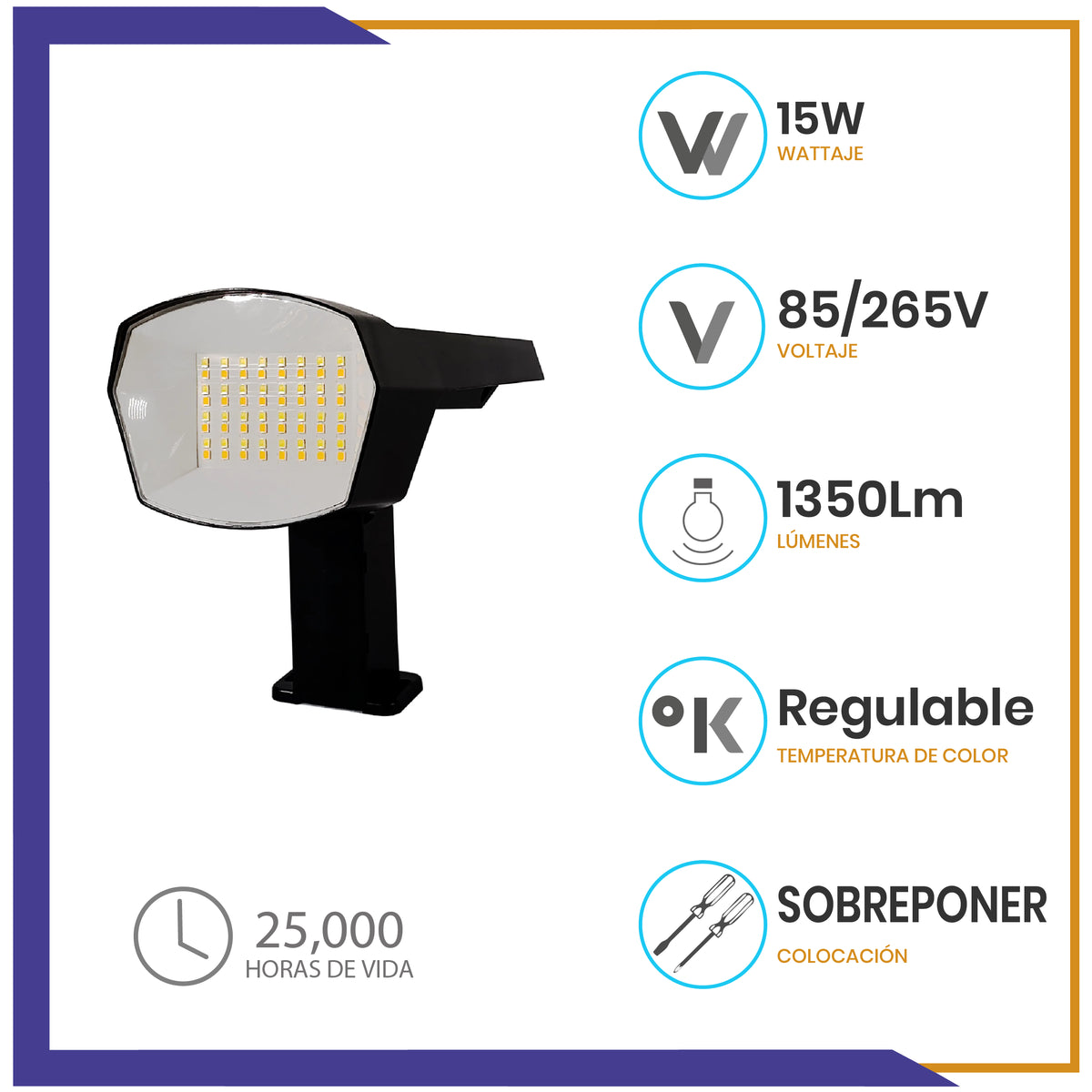 Luminaria led con panel solar (SOL2LED)