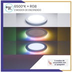 Luminaria circular LED 2 en 1, de sobreponer de 16W (SOLE16/LD+COL)